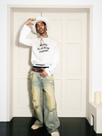 STEEPC Yellowed Vintage Washed Worn Jeans