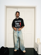 STEEPC Washed Vintage Pockets Deconstructed Baggy Jeans