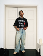 STEEPC Washed Vintage Pockets Deconstructed Baggy Jeans