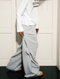 STEEPC Dimensional Cut Pleated Baggy Sweatpants