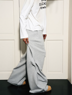 STEEPC Dimensional Cut Pleated Baggy Sweatpants