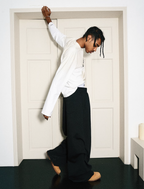 STEEPC Dimensional Cut Pleated Baggy Sweatpants