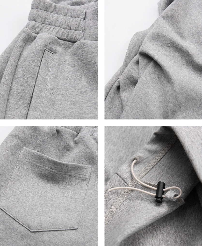 STEEPC Dimensional Cut Pleated Baggy Sweatpants