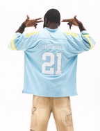 UNTILWERICH Mesh Quilting Embroidered Hockey Jersey