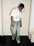 STEEPC Aged Spray Washed Blotch Full Print Tee