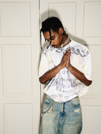STEEPC Aged Spray Washed Blotch Full Print Tee