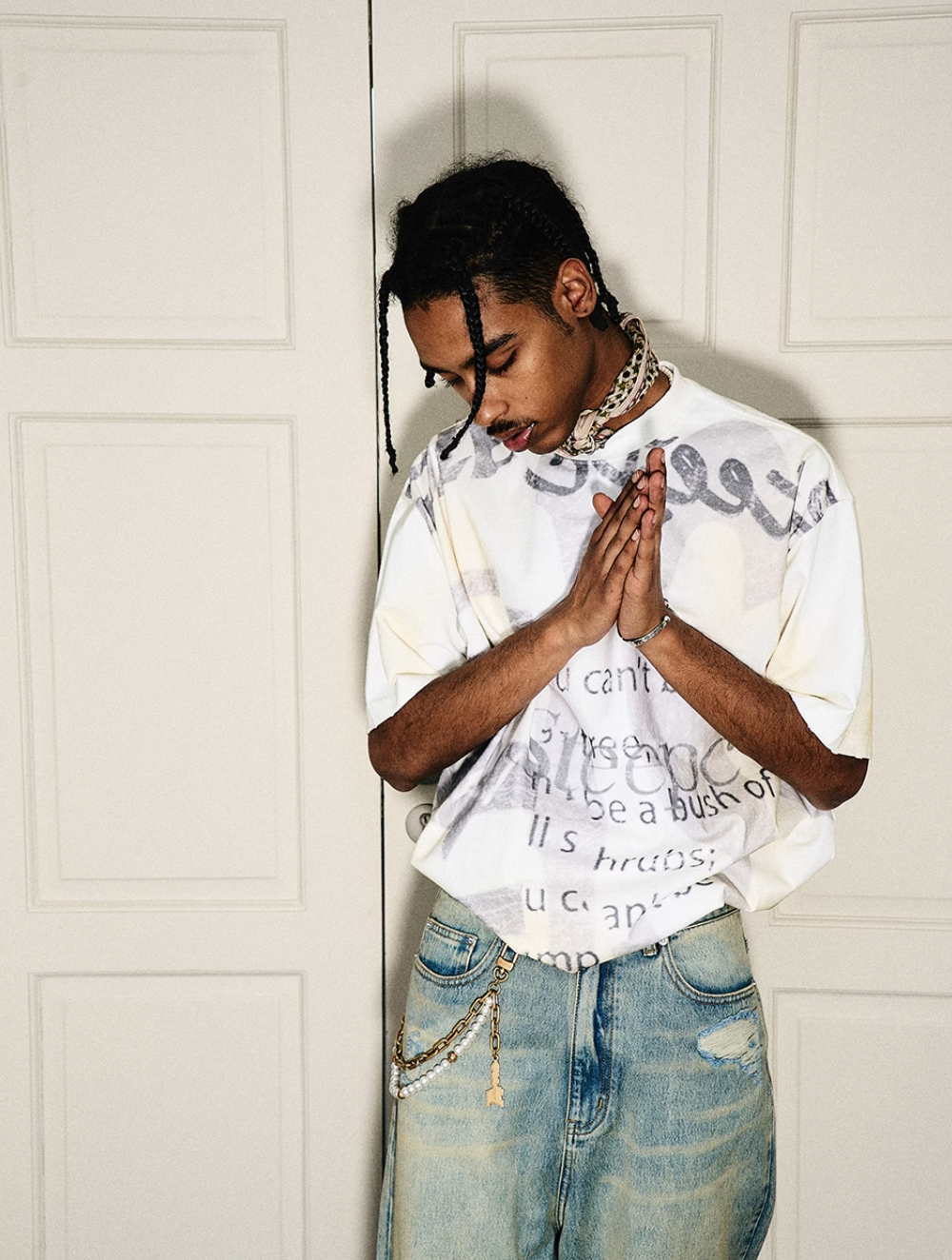 STEEPC Aged Spray Washed Blotch Full Print Tee