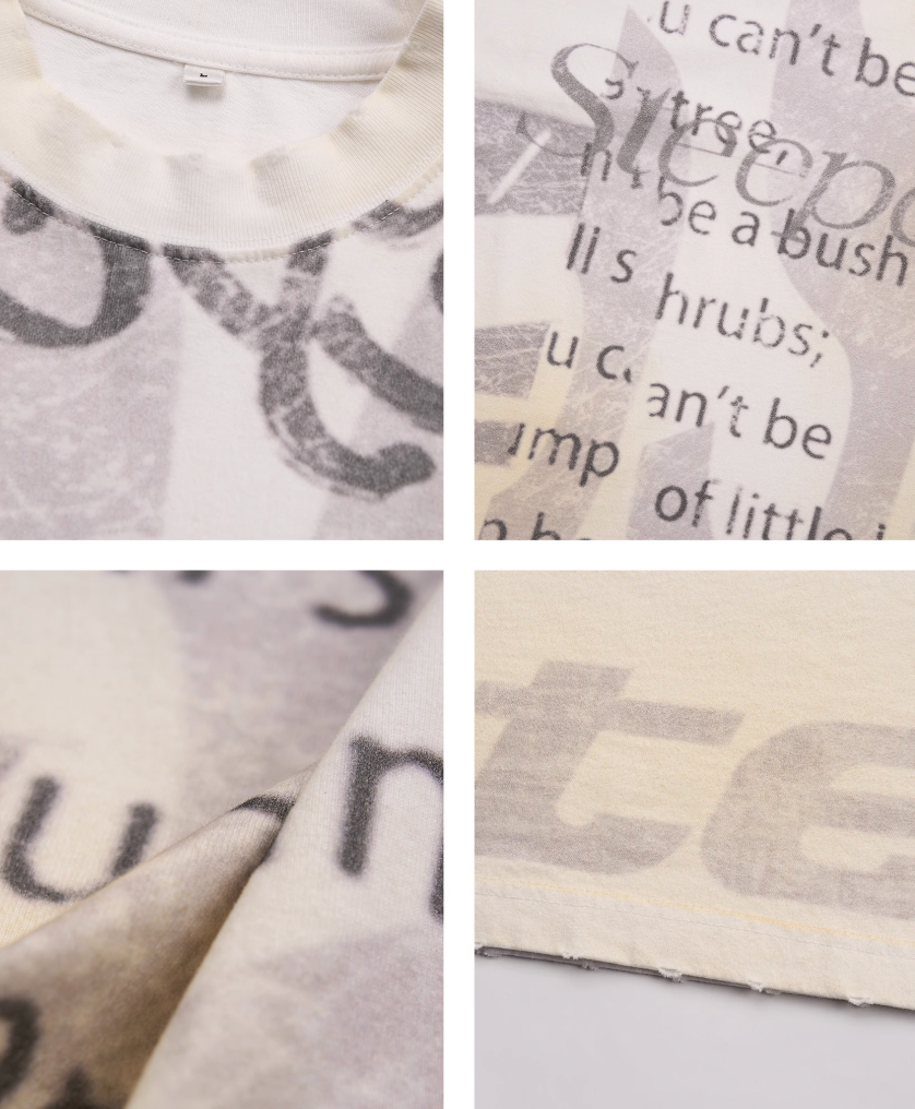 STEEPC Aged Spray Washed Blotch Full Print Tee