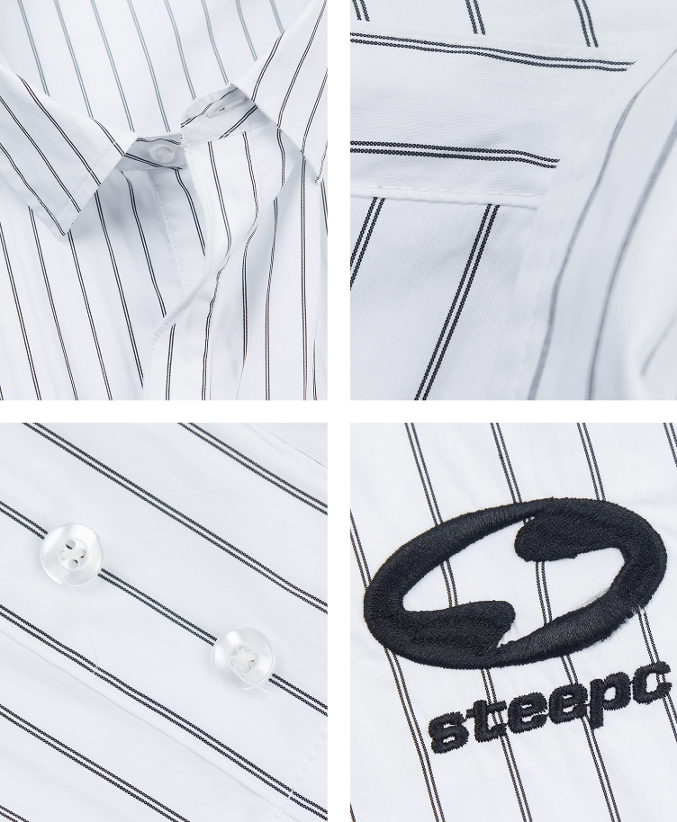 STEEPC Stripe Deconstructed Classic Drop Shoulder Shirt