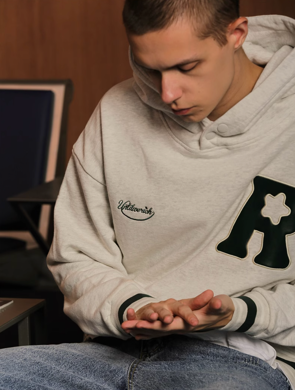 UNTILWERICH R Star Long Hoodie