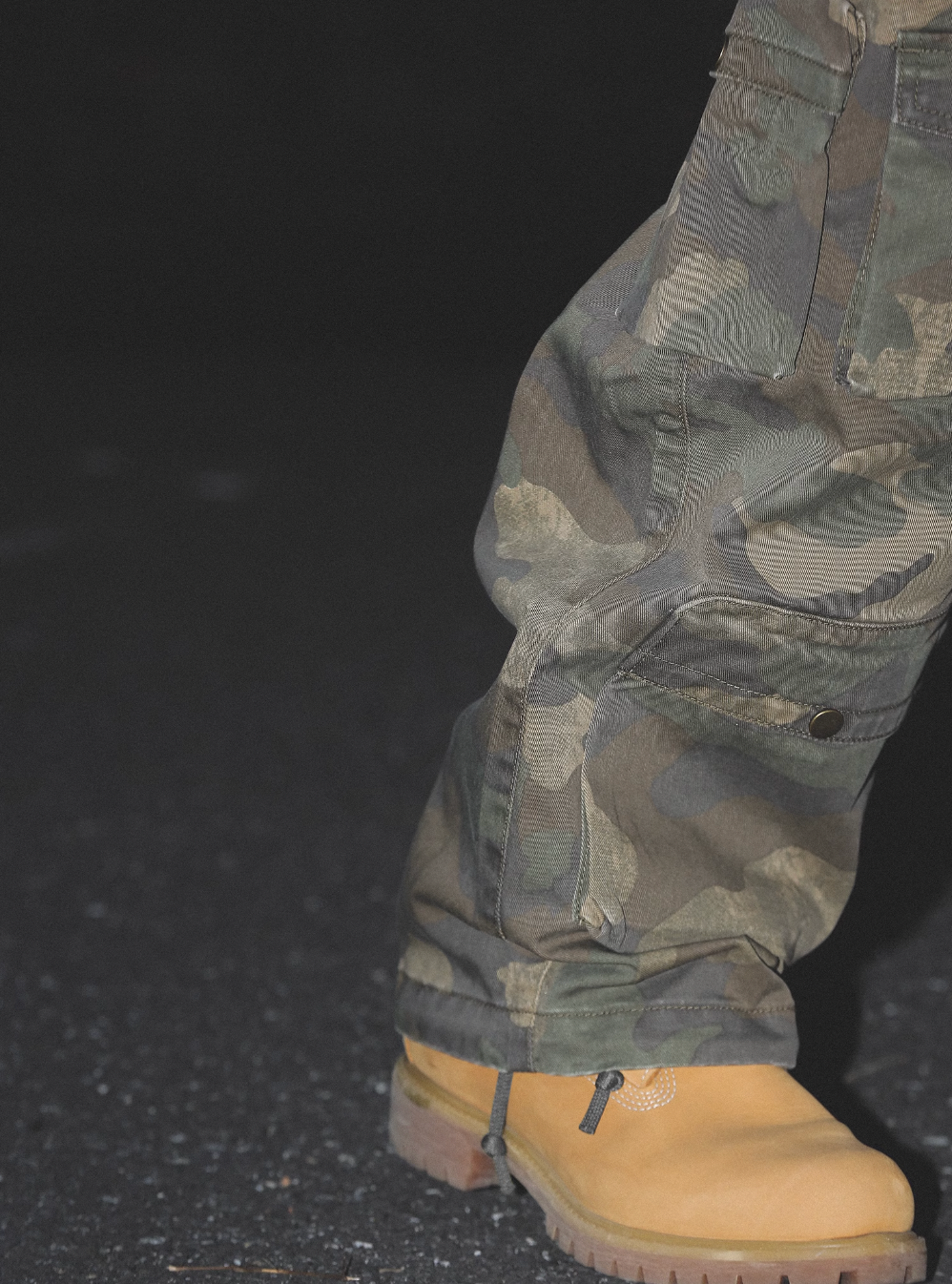 UNTILWERICH Dirty Camo Multi Pocket Work Cargo Pants