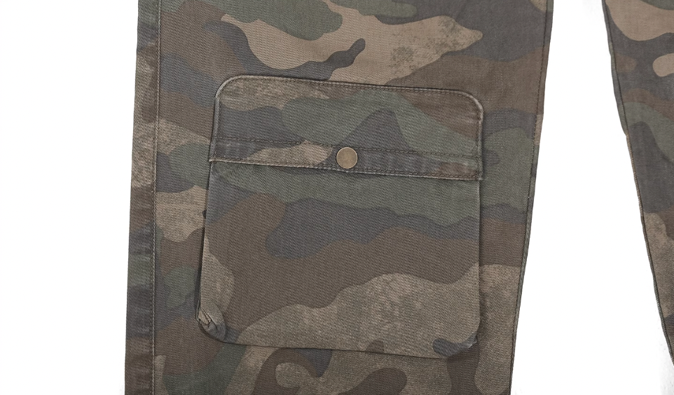 UNTILWERICH Dirty Camo Multi Pocket Work Cargo Pants