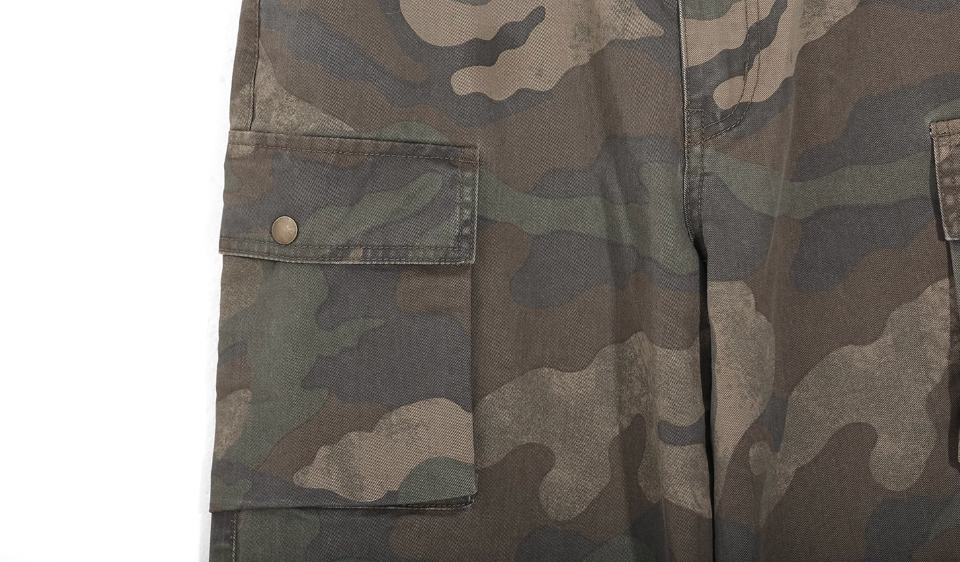 UNTILWERICH Dirty Camo Multi Pocket Work Cargo Pants