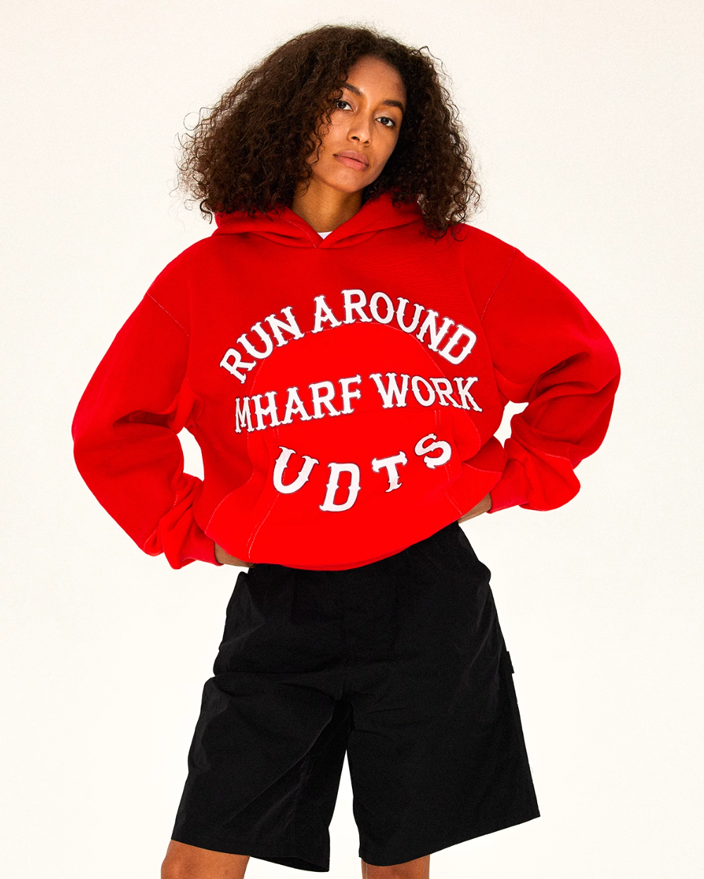 MHARF Printed Patchwork Hoodie