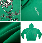 MHARF Green Logo & Glass Cup Flower Pattern Hoodie