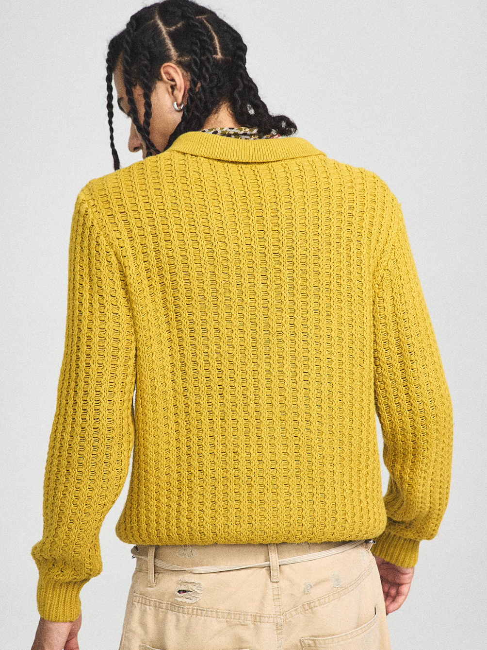 STEEPC Vintage Button Badge Knit Cardigan