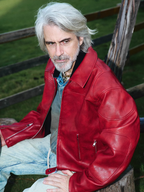 STEEPC Aged Washed Burgundy Red Short Leather Jacket