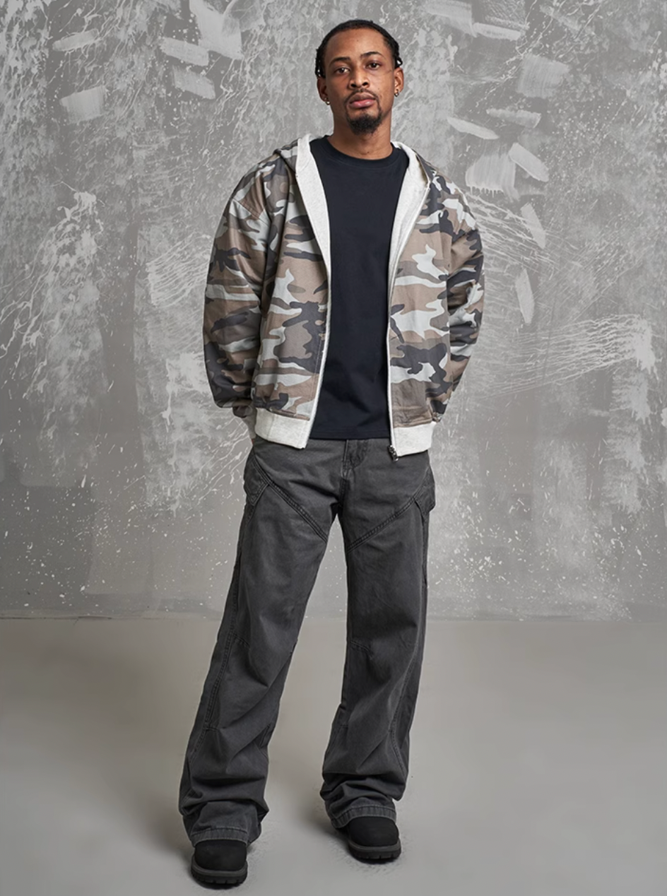 F3F Select Reversible Camouflage Zip Up Hoodie