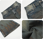 F3F Select Dirty Dyed Whiskering Print Design Jeans