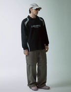 F2CE Patchwork Contrast Color Long Sleeve Polo
