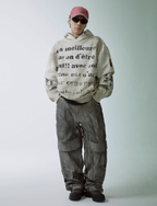 F2CE Dirty Dye Double Layer Printed Hoodie