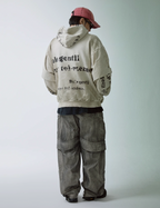 F2CE Dirty Dye Double Layer Printed Hoodie