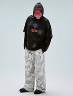 F2CE Gray White Camouflage Baggy Cargo Pants