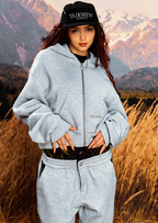 YADcrew Short Air Layer Zip Up Hoodie