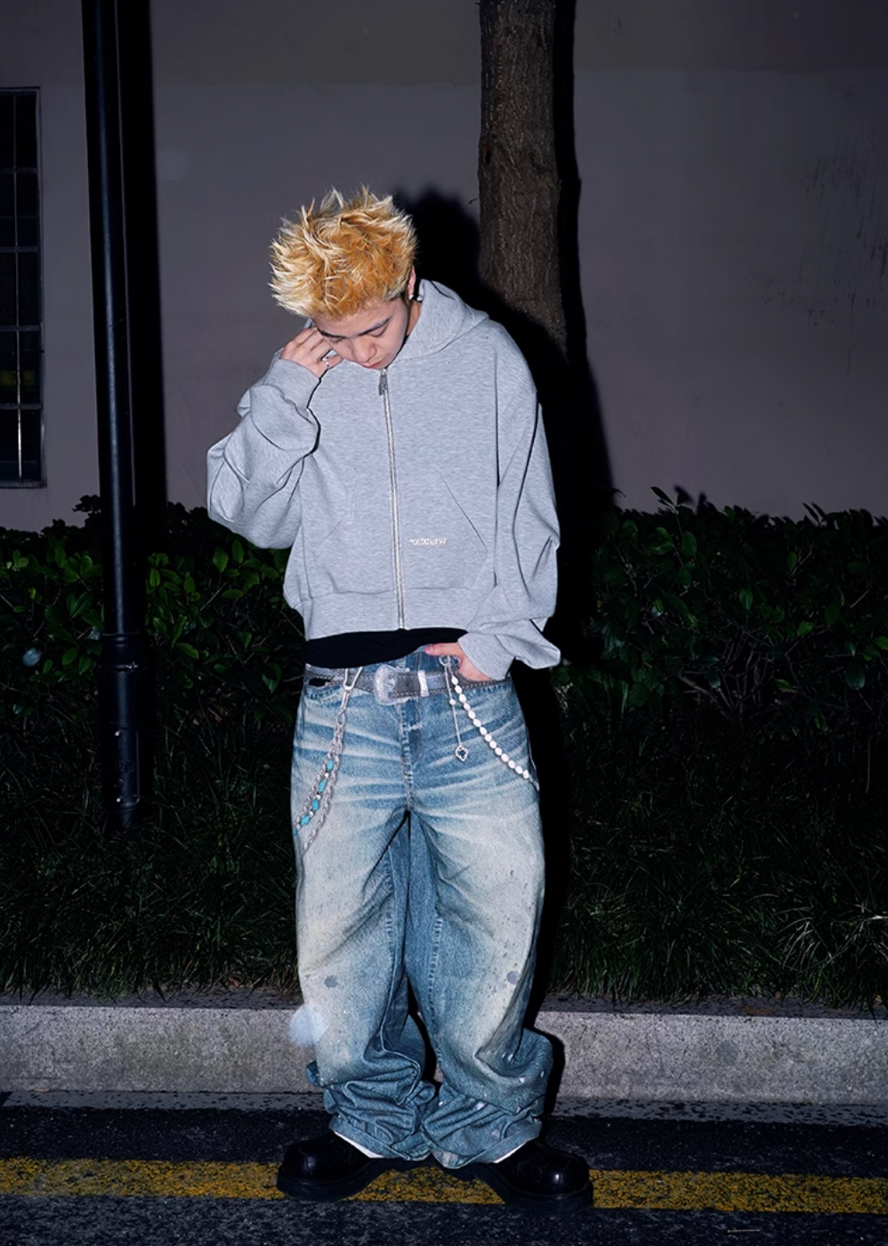 YADcrew Short Air Layer Zip Up Hoodie