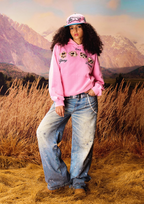 YADcrew Leopard Patch Embroidery Jigsaw Puzzle Hoodie