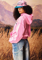 YADcrew Leopard Patch Embroidery Jigsaw Puzzle Hoodie
