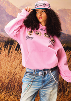 YADcrew Leopard Patch Embroidery Jigsaw Puzzle Hoodie