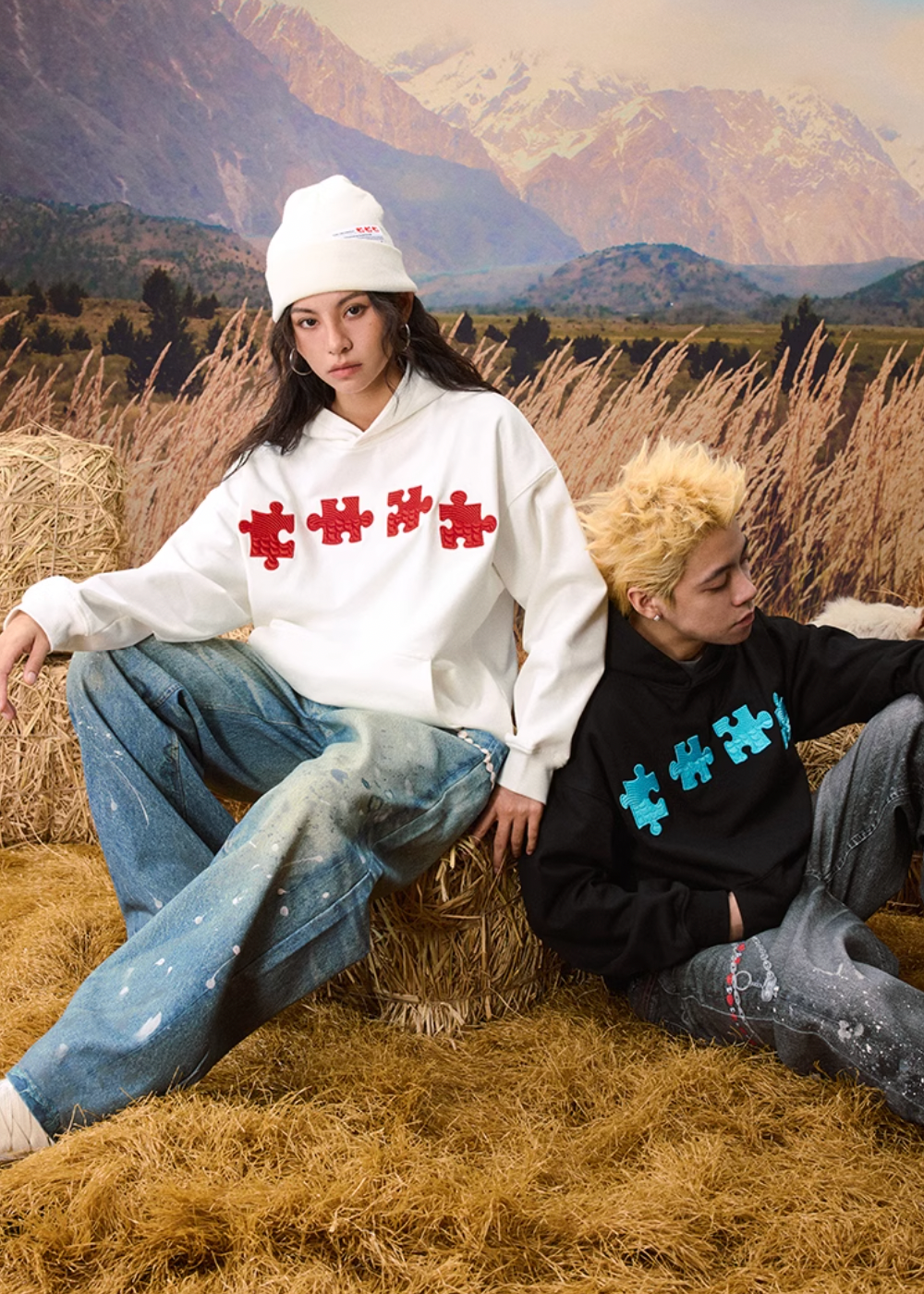 YADcrew Dragon Scale Embroidery 3D Puzzle Hoodie