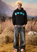 YADcrew Dragon Scale Embroidery 3D Puzzle Hoodie