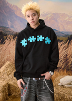 YADcrew Dragon Scale Embroidery 3D Puzzle Hoodie