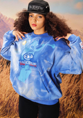 YADcrew Washed Patch Angel Embroidery Printed Sweatshirt