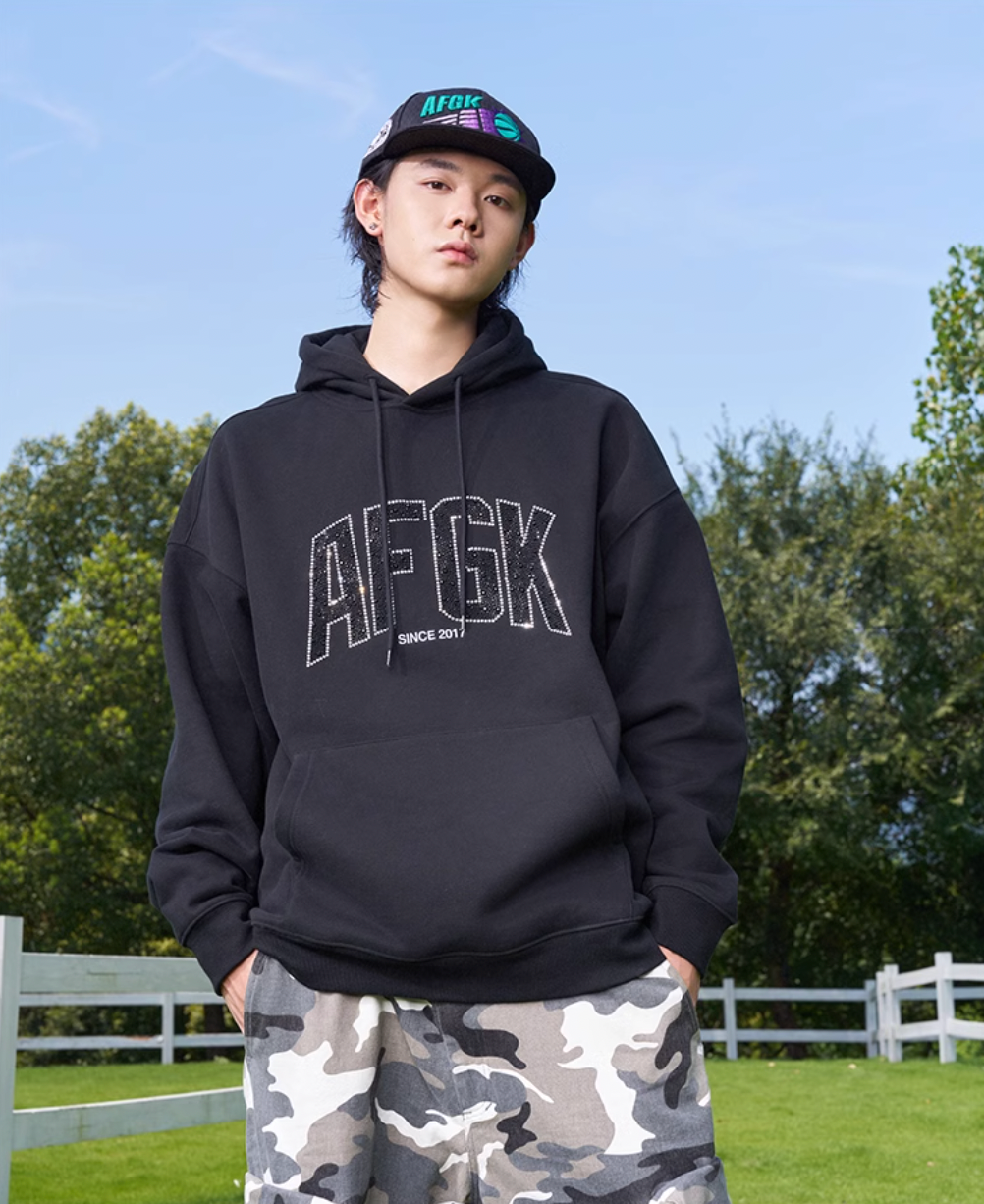 AFGK Raindrops Rhinestone Hoodie