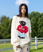 AFGK Bear Jacquard Knit Sweater