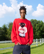 AFGK Bear Jacquard Knit Sweater