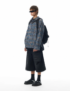 JHYQ Tie Dye Basic Plaid Long Sleeved Shirt