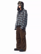 JHYQ Casual Basic Plaid Hooded Long Sleeved Shirt