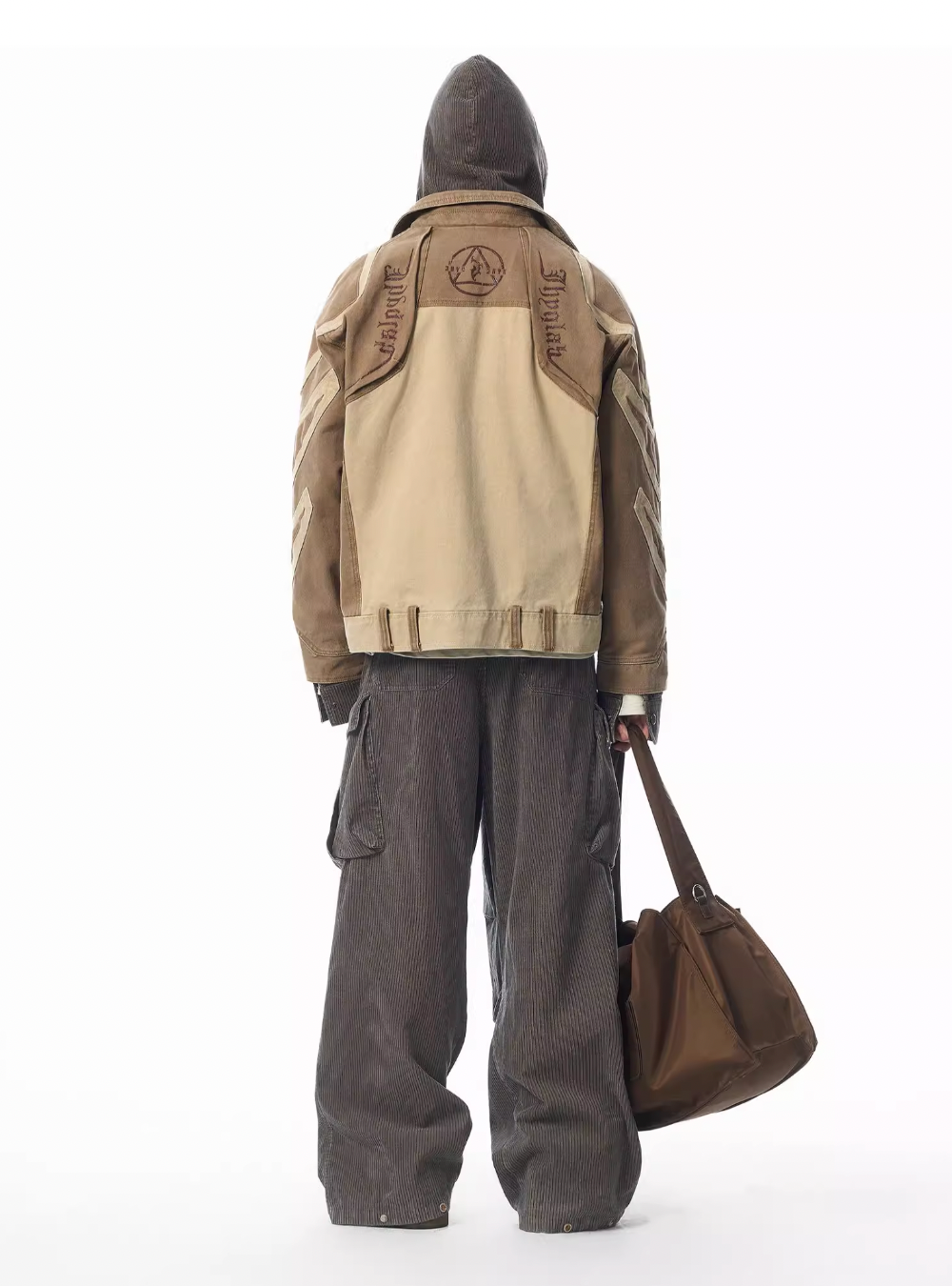 JHYQ Contrast Color Stitching Canvas Work Jacket