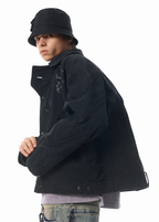 JHYQ Contrast Color Stitching Canvas Work Jacket