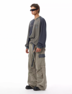 JHYQ Contrast Color Stitching Long Sleeved Jersey Tee