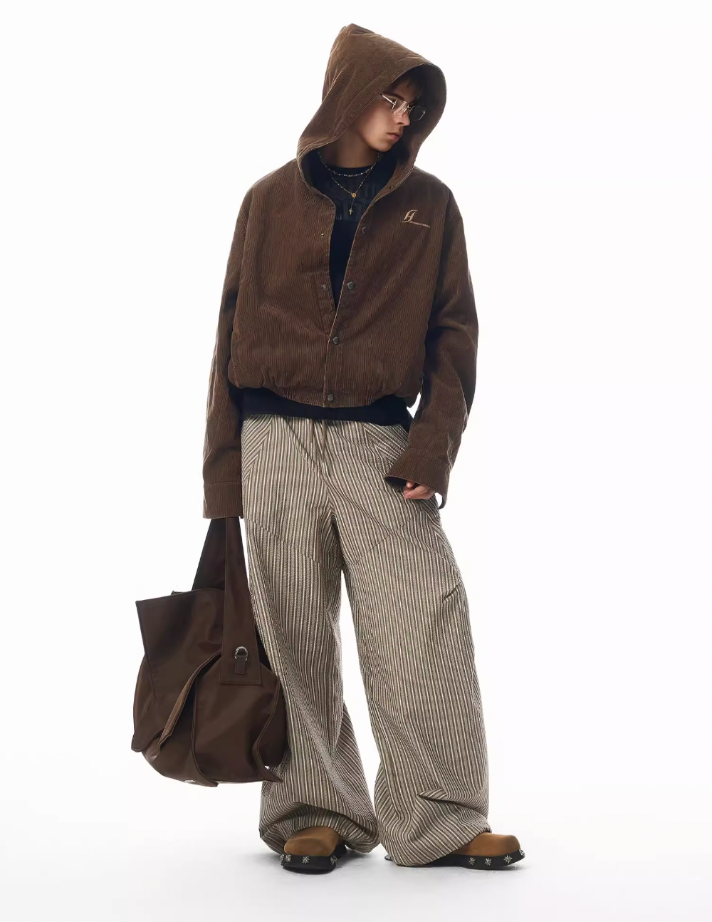 JHYQ Stripes Deconstructed Baggy Pants