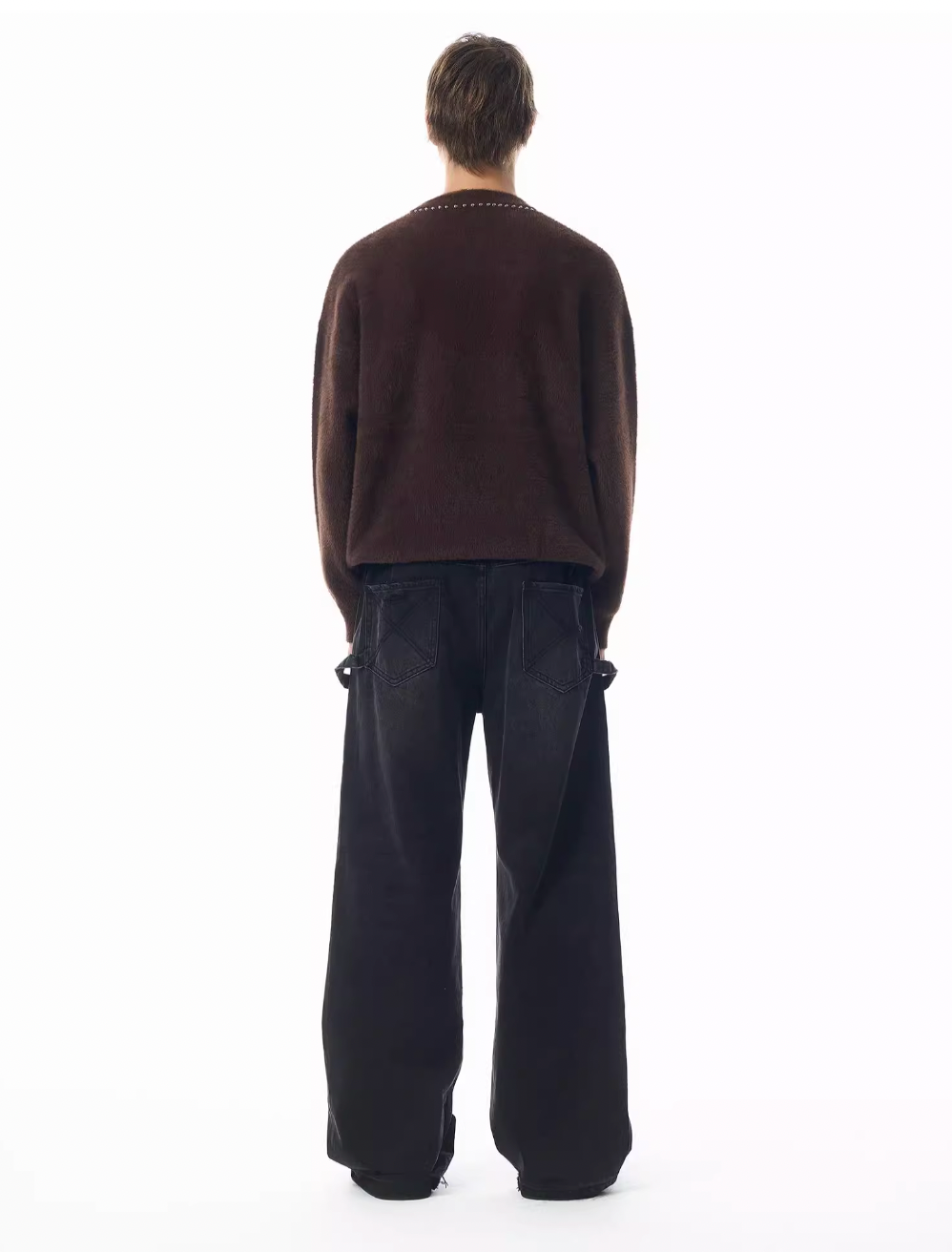 JHYQ Mesh Stitching Double Knee Jeans