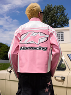 Harsh and Cruel Barbie Pink Embroidered Racing Jacket