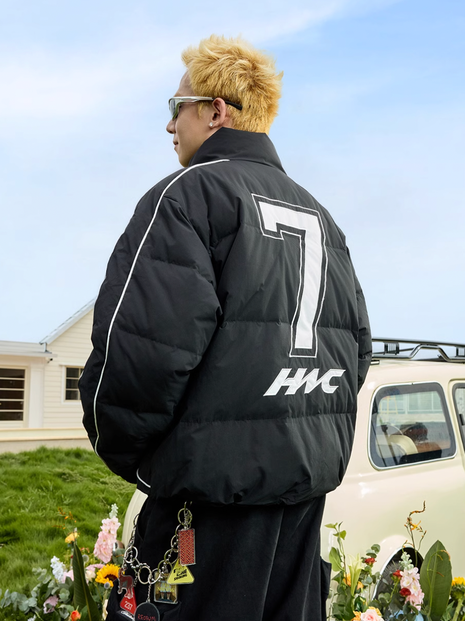 Harsh and Cruel Football Club Embroidered Down Jacket