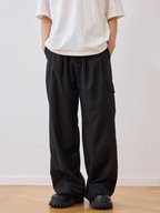 Harsh and Cruel Pleated Pocket Patchwork Cargo Pants