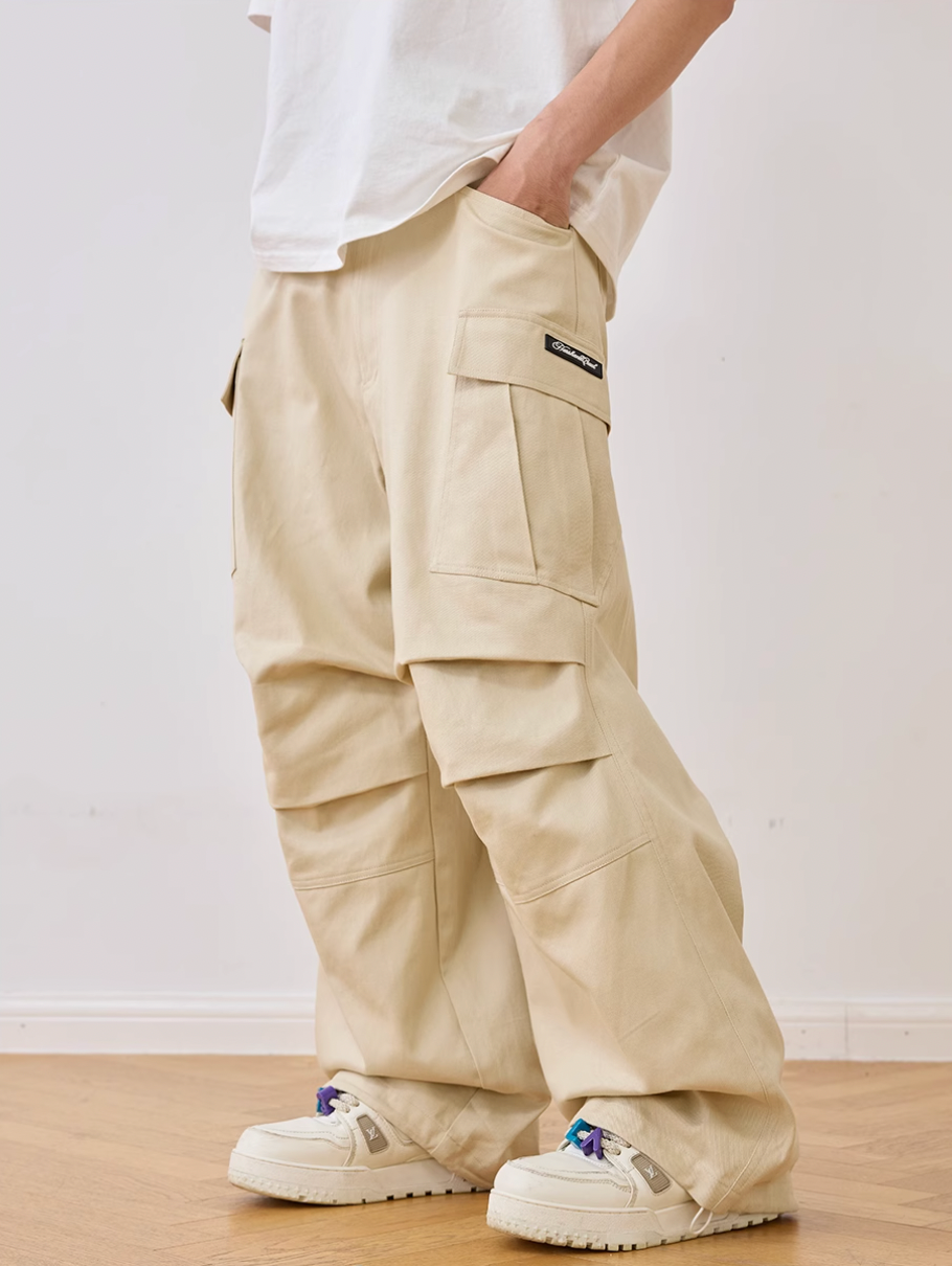 Harsh and Cruel Pleated Paratrooper Work Cargo Pants